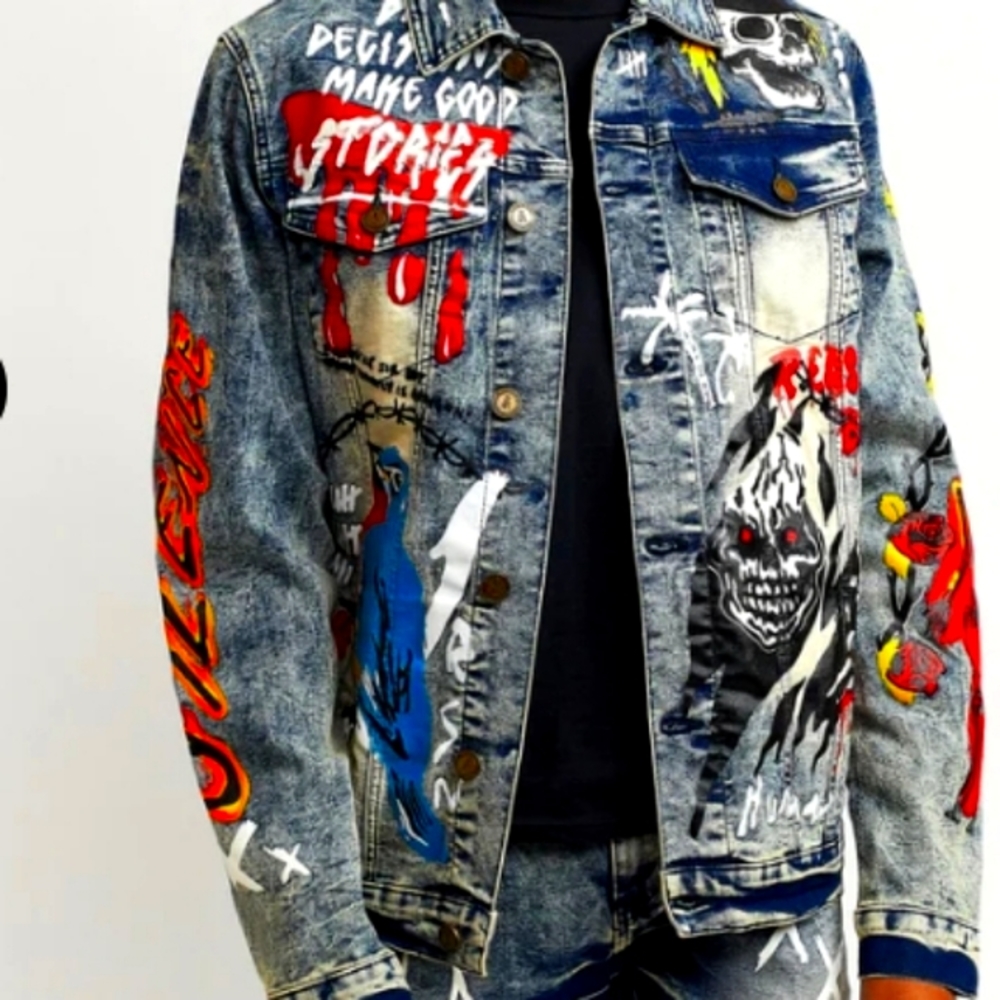 Denim jean suit